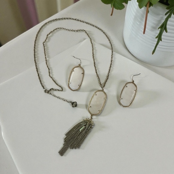 Kendra Scott Jewelry - Kendra Scott Rayne Mother of Pearl Necklace & Earrings Set
